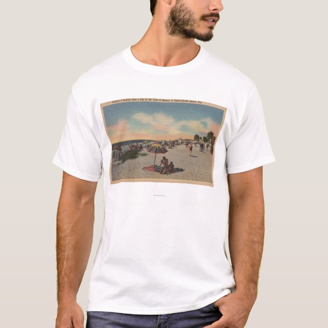 Durchlauf-ein-Grill Strand, Florida - Sunbathers T-Shirt (Vorderseite)
