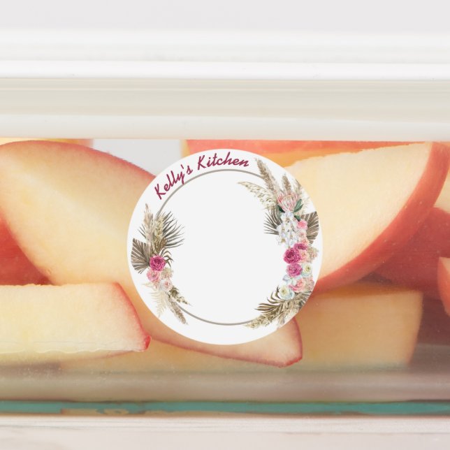 Durchlaufwasserdichtes Etikett mit Blume (Befestigt)