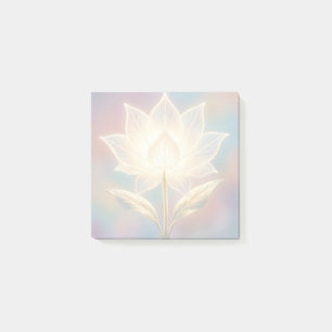 Durchscheinende Lotus auf weichem Hintergrund Post-it Klebezettel