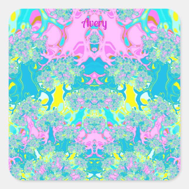 DURCHSCHNITT ~ PASTEL-PERFEKTION ~ QUADRATISCHER AUFKLEBER (Vorderseite)