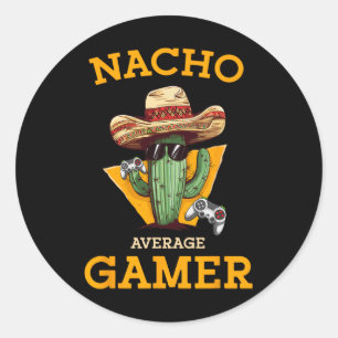 Durchschnittliche Gamer Video Game Player Funny Me Runder Aufkleber