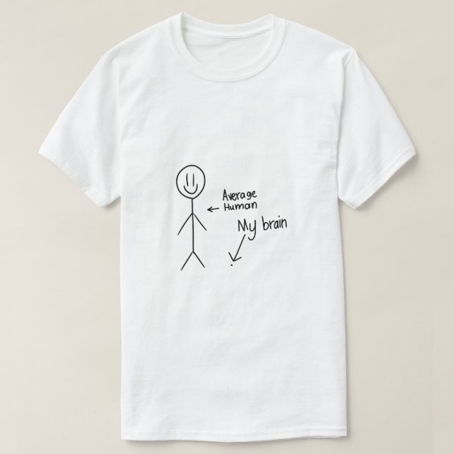 Durchschnittliche Größe des Stickman T-Shirt (Design vorne)