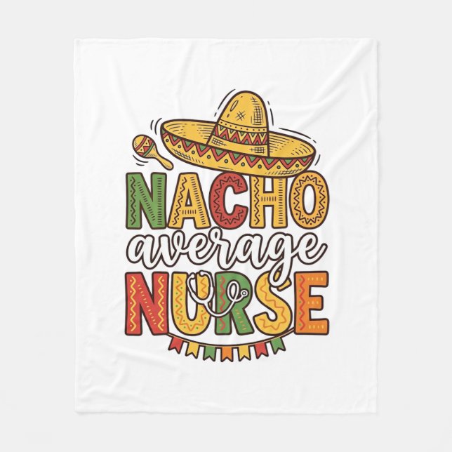 Durchschnittliche Krankenschwester Cinco De Mayo T Fleecedecke (Vorderseite)