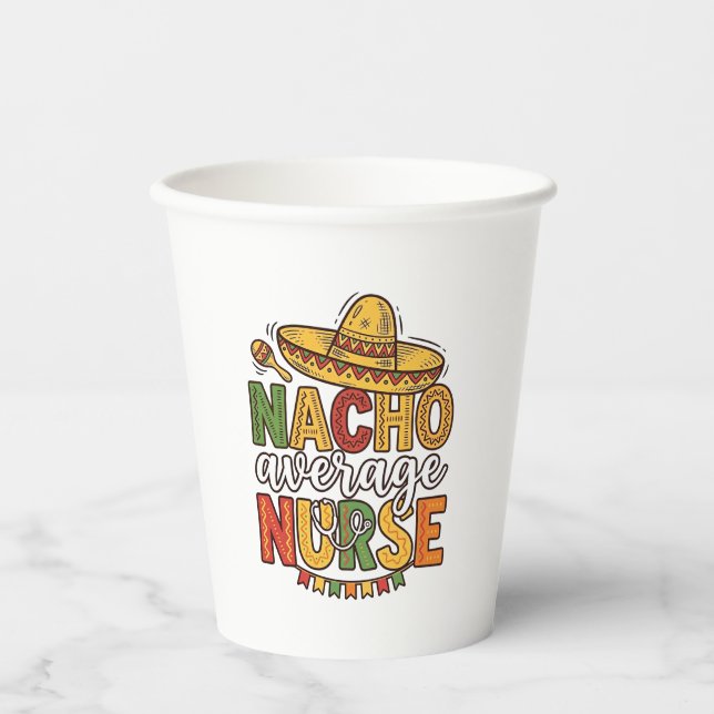 Durchschnittliche Krankenschwester Cinco De Mayo T Pappbecher (Vorderseite)