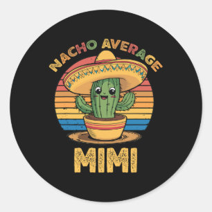 Durchschnittliche Mimi-Paarung Mexican Cinco De Ma Runder Aufkleber
