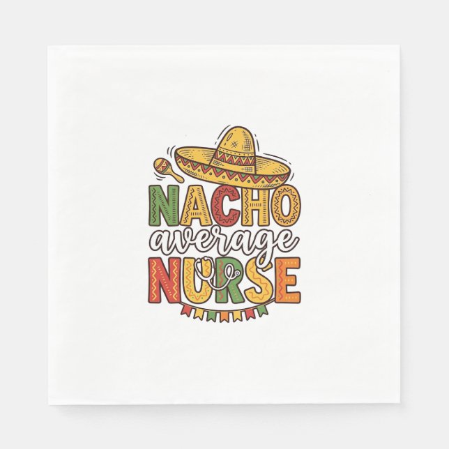 Durchschnittliche Nacho-Krankenschwester Cinco De  Serviette (Vorderseite)