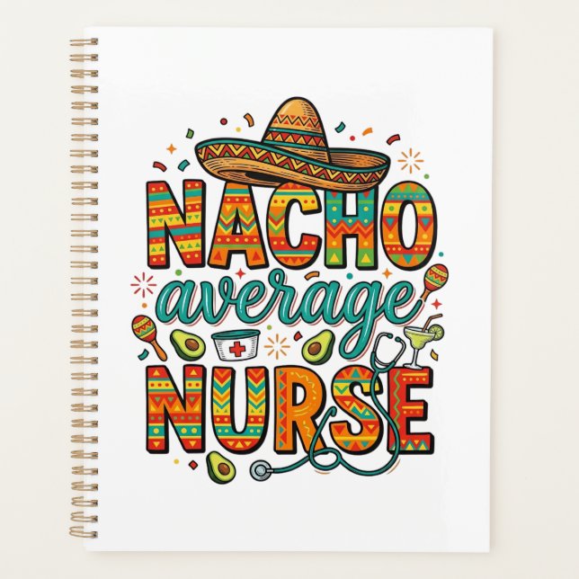 Durchschnittliche Nacho-Krankenschwester-Fiesta-Ve Planer (Vorderseite)