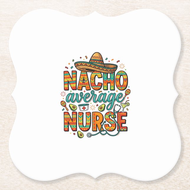 Durchschnittliche Nacho-Krankenschwester-Fiesta-Ve Untersetzer (Vorderseite)