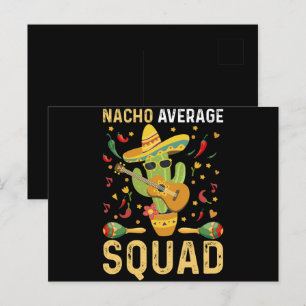 Durchschnittliche Nacho-Truppe Cinco De Mayo Mexik Postkarte