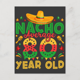 Durchschnittlicher Nacho 80 Jahre alte Cinco de Ma Postkarte