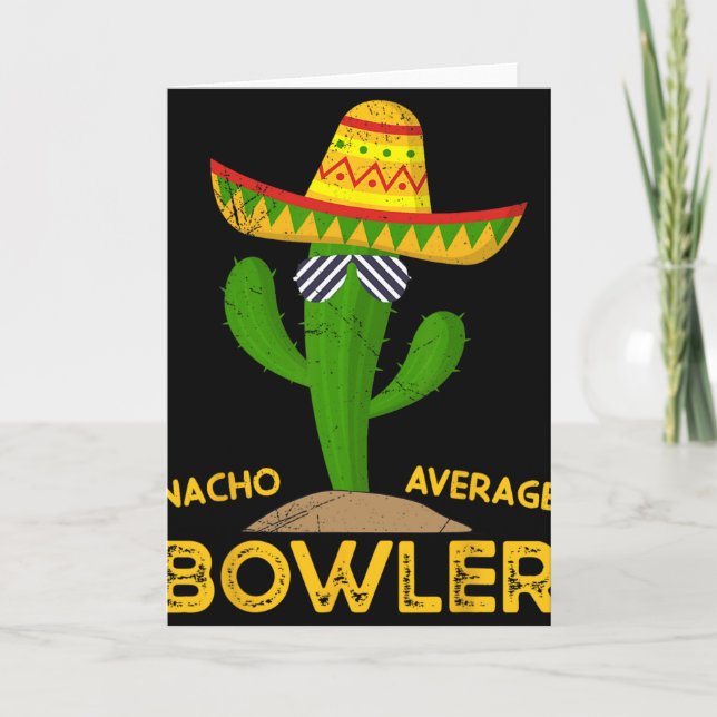 Durchschnittlicher Nacho-Bowler Cinco De Mayo Mexi Karte (Vorderseite)