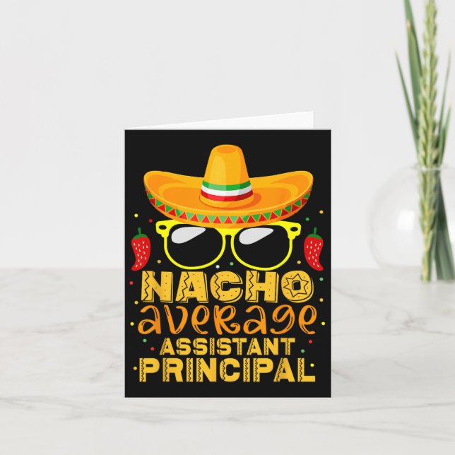 Durchschnittlicher Nacho-Haupt-Cinco-De-Mayo-Lehre Karte (Vorderseite)