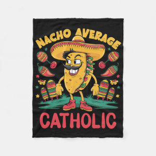 Durchschnittlicher Nacho-Katholik Cinco De Mayo Me Fleecedecke