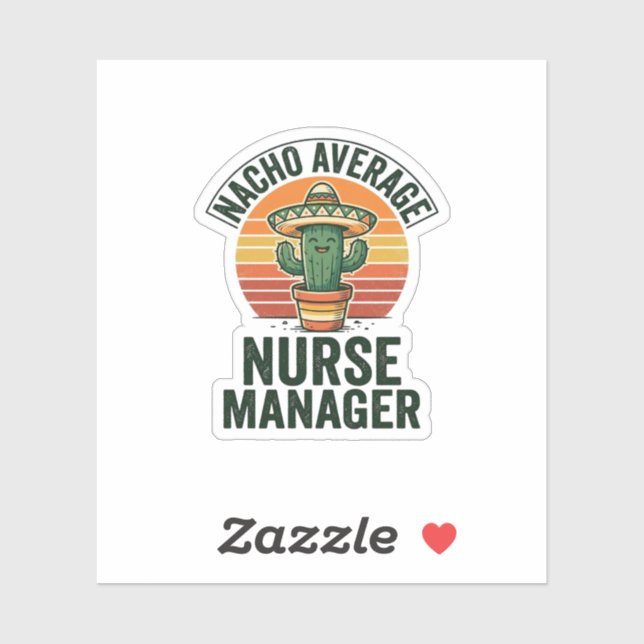 Durchschnittlicher Nacho-Krankenpfleger-Manager Lu Aufkleber (Blatt)