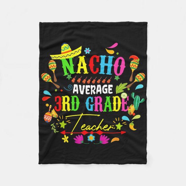 Durchschnittlicher Nacho-Lehrer der 3. Klasse Mexi Fleecedecke (Vorderseite)
