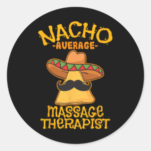 Durchschnittlicher Nacho-Magier-Therapeut Meuse Ci Runder Aufkleber