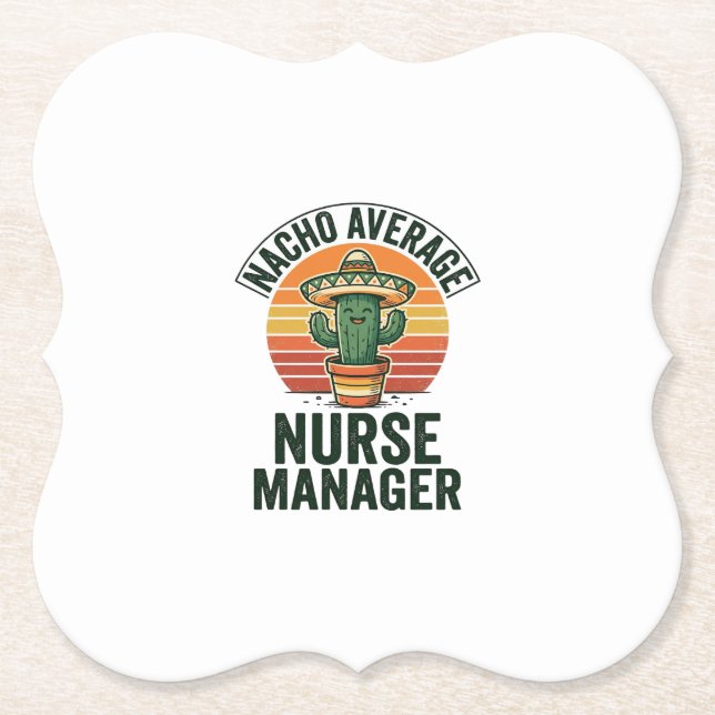 Durchschnittlicher Nacho-Nurse-Manager Lustiges Ka Untersetzer (Vorderseite)