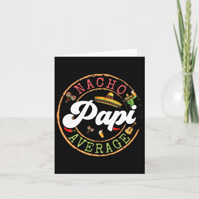 Durchschnittlicher Nacho-Papi-Kaktus Cinco De Mayo Karte (Vorderseite)