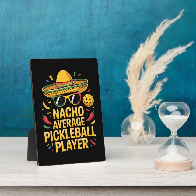 Durchschnittlicher Nacho-Pickleball-Spieler Fotoplatte (Seite)