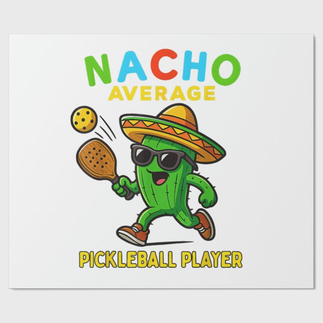 Durchschnittlicher Nacho-Pickleball-Spieler Geschenkpapier (Flach)