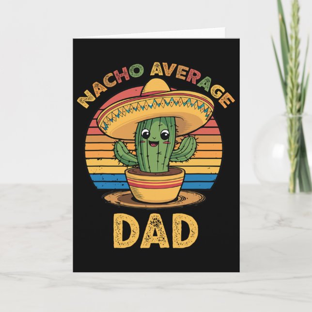 Durchschnittlicher Papa Matching Mexican Cinco De  Karte (Vorderseite)