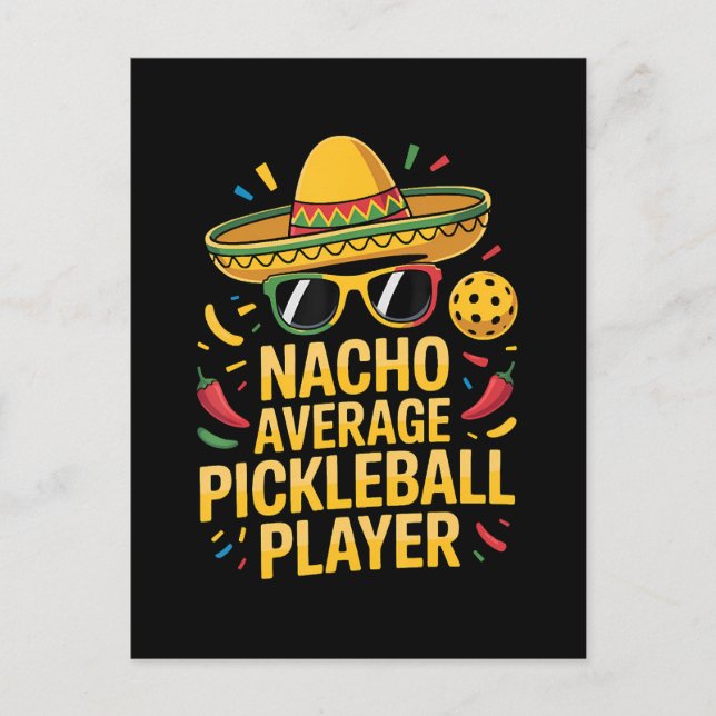 Durchschnittlicher Pickleball-Spieler Ankündigungspostkarte (Vorderseite)