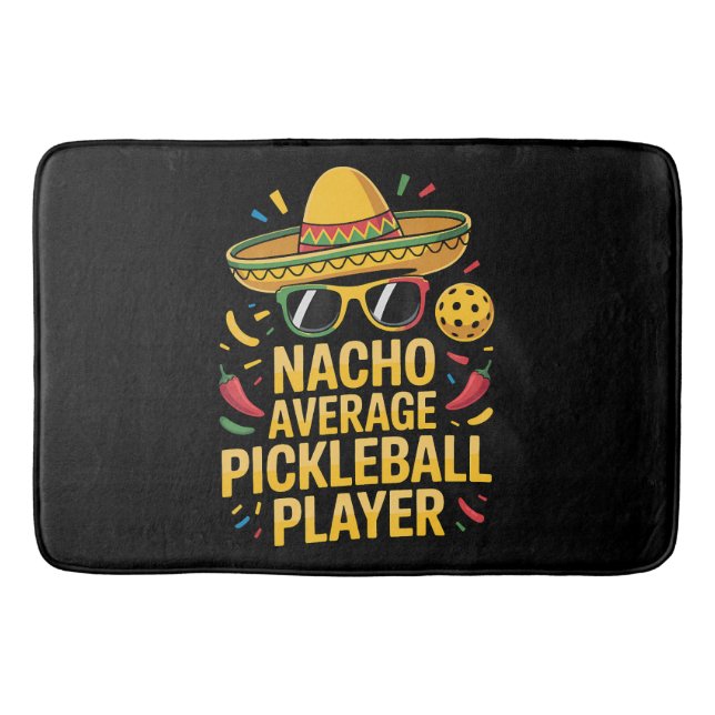 Durchschnittlicher Pickleball-Spieler Badematte (Vorderseite)
