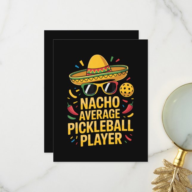 Durchschnittlicher Pickleball-Spieler Dankeskarte (Vorderseite/Rückseite Beispiel)