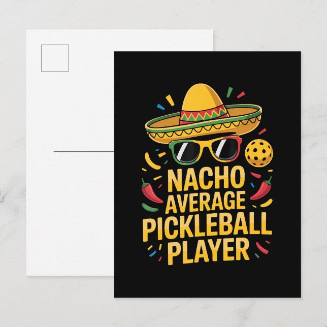 Durchschnittlicher Pickleball-Spieler Einladungspostkarte (Vorne/Hinten)