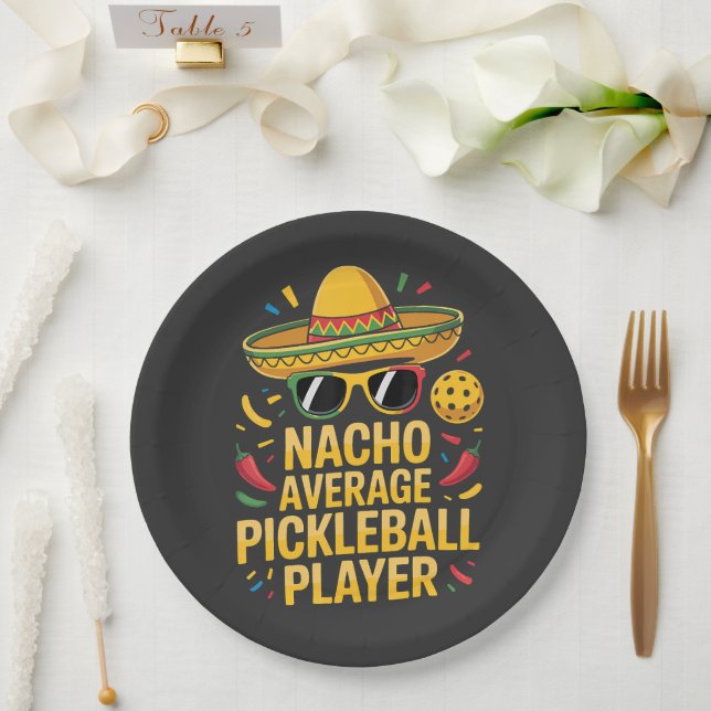 Durchschnittlicher Pickleball-Spieler Pappteller (Hochzeit)