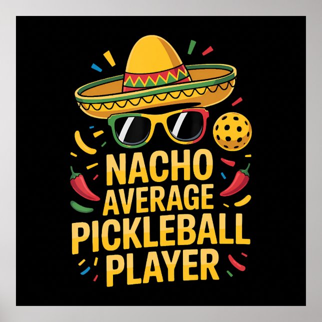Durchschnittlicher Pickleball-Spieler Poster (Vorne)