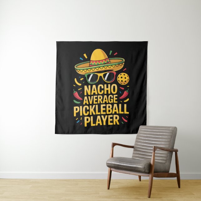 Durchschnittlicher Pickleball-Spieler Wandteppich (Beispiel)