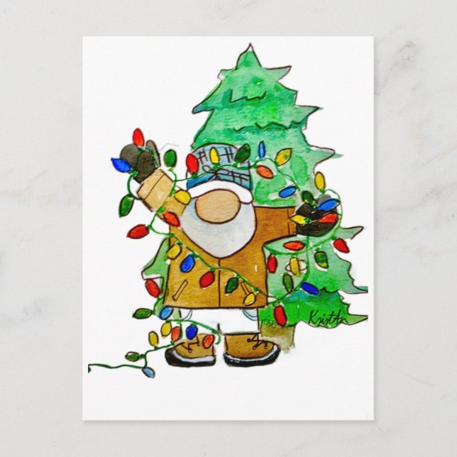 Durchschnittlicher verhedderter Gnom Postkarte (Vorderseite)