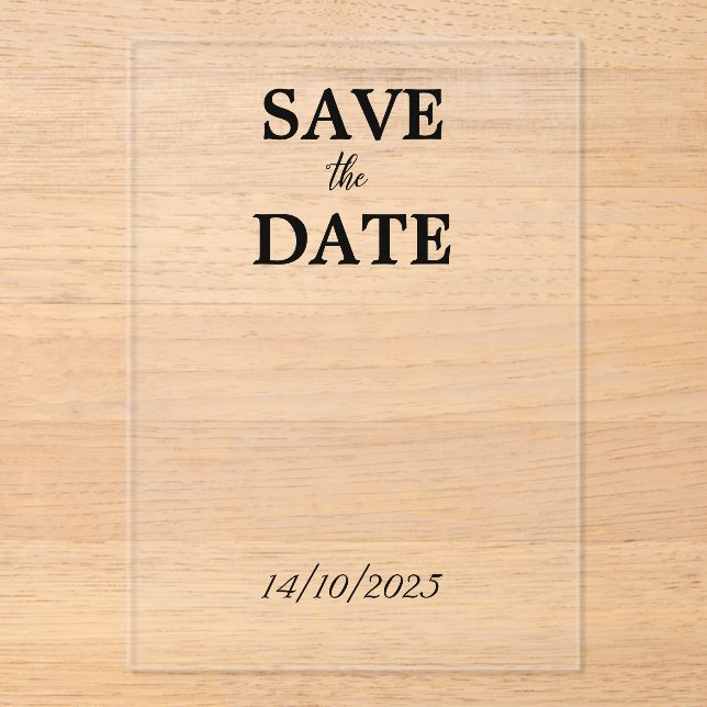 Durchsichtig Acryleinladungen (Vorderseite)