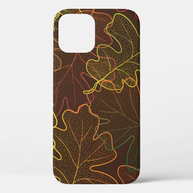 Durchsichtige Eichenblätter, Herbstmuster. Case-Mate iPhone Hülle (Rückseite)