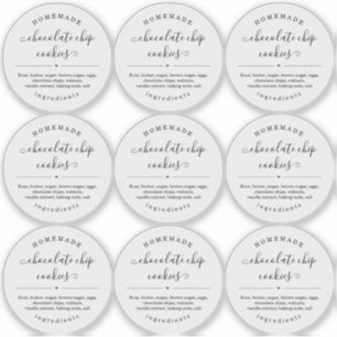 Durchsichtige, hausgemachte Etikett