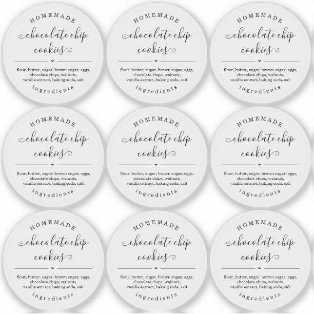 Durchsichtige, hausgemachte Etikett (Vorderseite)