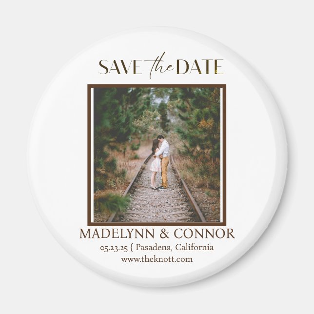 Durchsichtiges Skript-Foto Speichern des Datumsfen Magnet (Vorne)