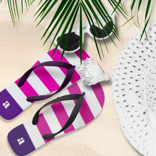 Durchstechflasche mit heißrosa Streifen Flip Flops