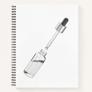 Durchstechflasche mit Pipette Notizbuch