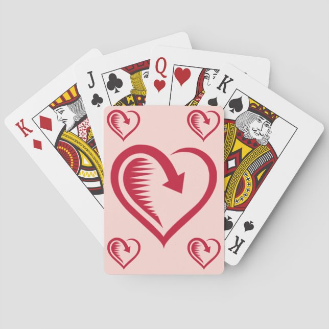 Durchstochertes Herz - Spielkarten (Rückseite)