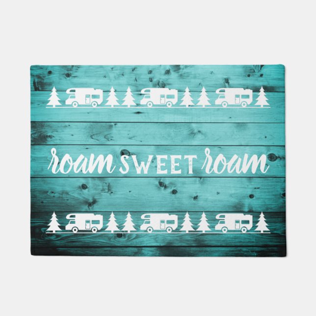 Durchstreifen Sie Bonbon durchstreifen Vintages Fußmatte (Vorderseite)