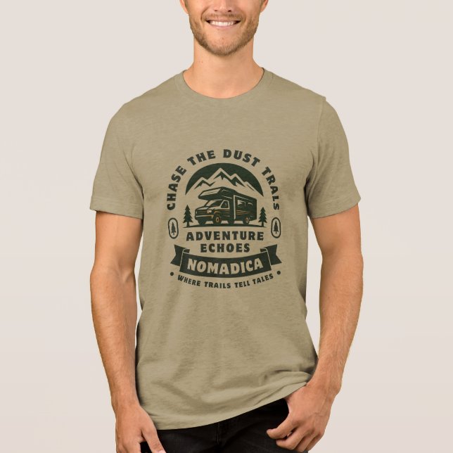 Durchsuchen Sie die Staubbahnen®: Adventure Echoes Tri-Blend Shirt (Vorderseite)