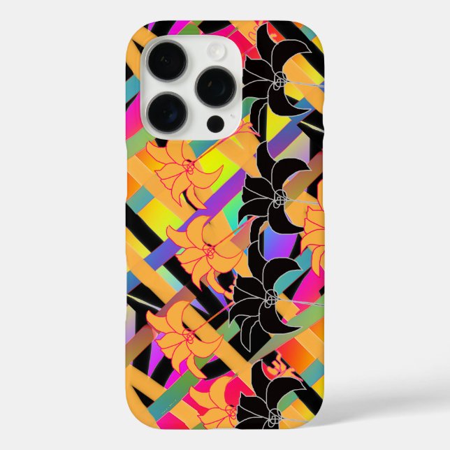 Durchwirkte Blütenmuster Case-Mate iPhone Hülle (Rückseite)
