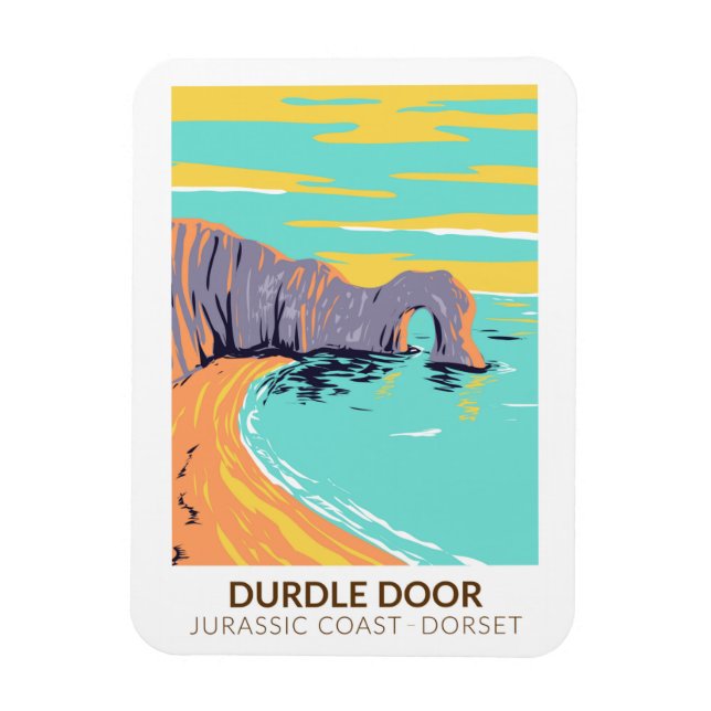 Durdle Door an der jurassischen Küste in Dorset En Magnet (Vertikal)