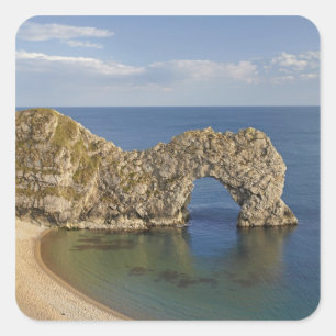 Durdle Door Arch, Jurassic Coast World Heritage Quadratischer Aufkleber