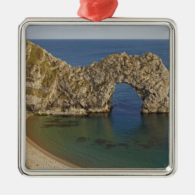 Durdle Door Arch, Jurassisches Küstenwelterbe 3 Silbernes Ornament (Vorne)