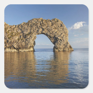 Durdle Door Bogen, Jurassic Coast Weltkulturerbe 2 Quadratischer Aufkleber