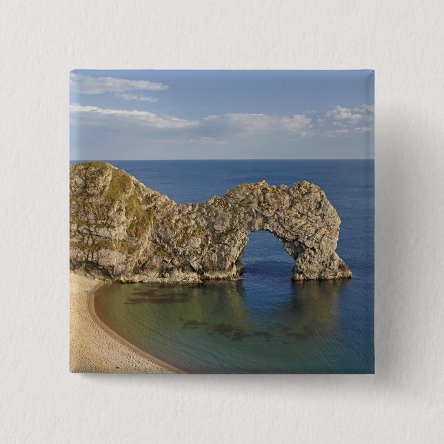 Durdle Door Bogen, Jurassikküste Welterbe Button (Vorderseite)