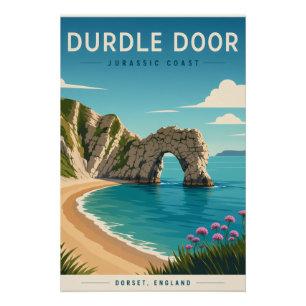 Durdle Door Jurassic Coast Poster Dorset England
